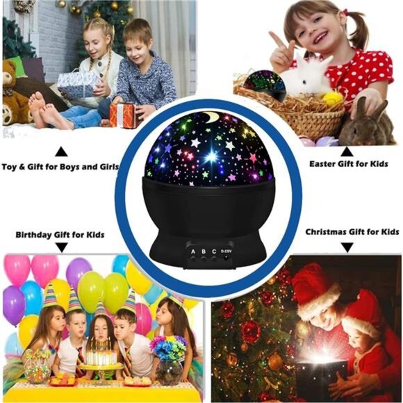 Night Light for Kids,Boys Toys for 3 4 5 6 7 8 Year Old Boys,Star Projector 360 - Picture 4 of 7